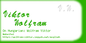 viktor wolfram business card